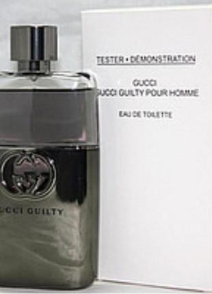 Тестер туалетная вода мужская gucci guilty pour homme (гучи гилты пурпур хом) 100 мл