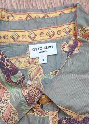 Вінтаж 80х-90х otto kern  сорочка з чистого шовку, леопардовий принт5 фото