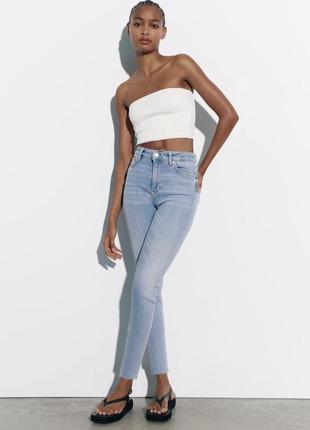 Джинсы zw skinny high waist zara/ скинны zara/ джинсы скинни1 фото