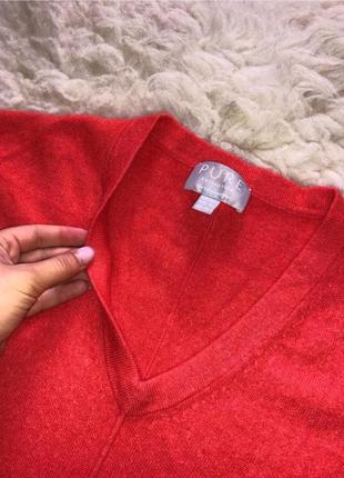 Кашемировый свитер кофта v-вырез кашемир джемпер натуральный7 фото