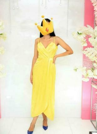 Шикарне жовте плаття сукня vera mont 36
