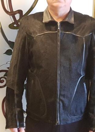 Кожаная куртка с мехом пони7 фото