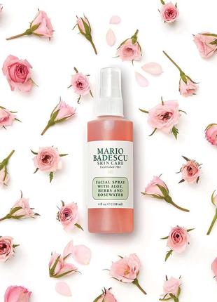 Спрей-тонік для обличчя mario badescu aloe, herbs & rosewater4 фото