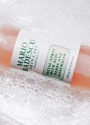 Спрей-тонік для обличчя mario badescu aloe, herbs & rosewater5 фото