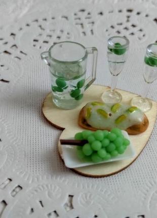 Кукольная миниатюра - аксессуары для кукол барби, лол. еда, напитки, посуда в кукольный домик v.j.v.