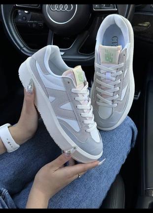 New balance ct302 white light grey suede