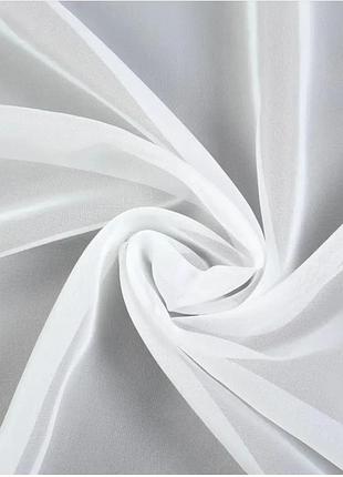 Тюль однотонная-шифон турецкое лучшее качество - (айвори, белый)