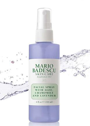 Спрей-тонік для обличчя mario badescu aloe, chamomile & lavender