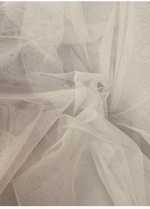 Тюль однотонная- грек сетка - (айвори, белый)