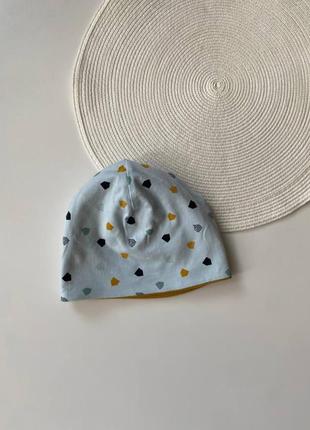 Шапка, шапочка двухсторонняя на осень на 12-18 месяцев1 фото