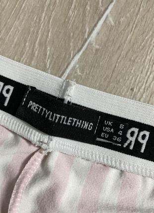 Шорты в полоску высокая посадка plt prettylittlething, s3 фото