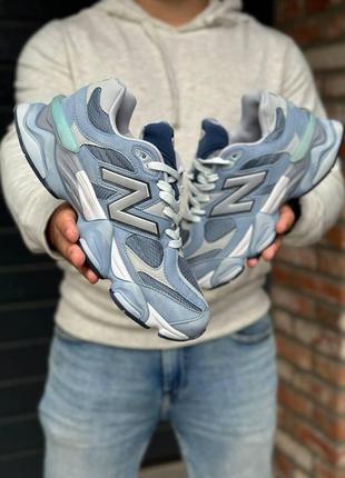 Кросівки чоловічі new balance 9060 «quartz grey» premium замшеві демісезонні кроси