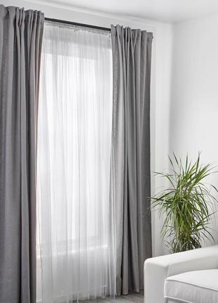 Ikea lill шторы (100.702.62)lill шторы, 1 пара, белые, 280x300 см