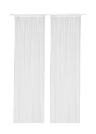 Ikea lill шторы (100.702.62)lill шторы, 1 пара, белые, 280x300 см