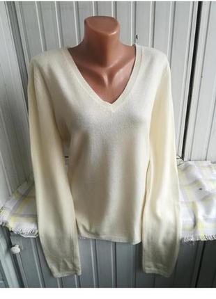 Кашеміровий білий светр кашемір2 фото