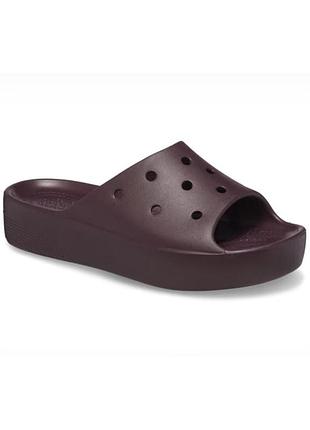 Женские шлепанцы crocs classic platform slide, 100% оригинал