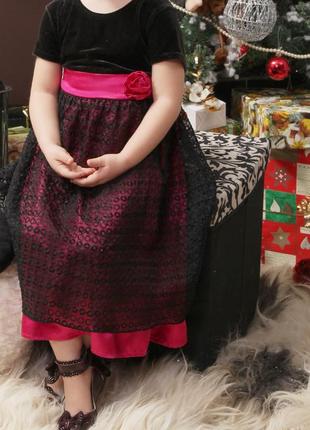 Нарядное новогоднее платье для девочки cherrokee 5-6 лет3 фото