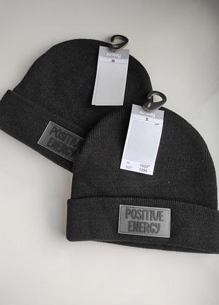 Шапка бини черная размер s mподростка подросток