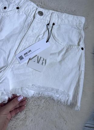 Zara женские фирменные джинсовые шорты оригинал р. 382 фото