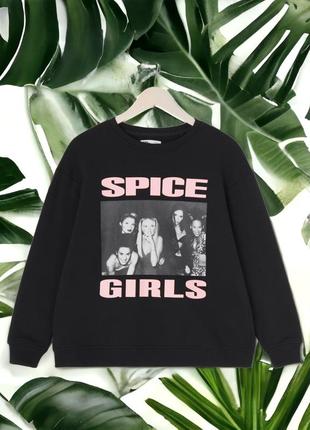 Женский свитшот "spice girls" черный. размер 40.
