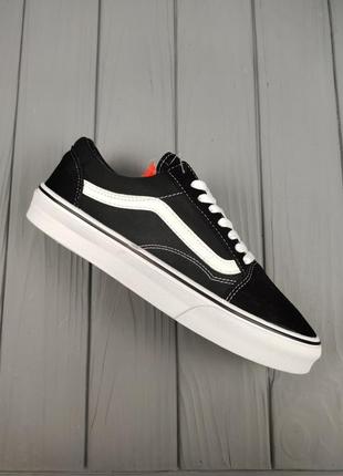 Мужские vans old skool black white4 фото