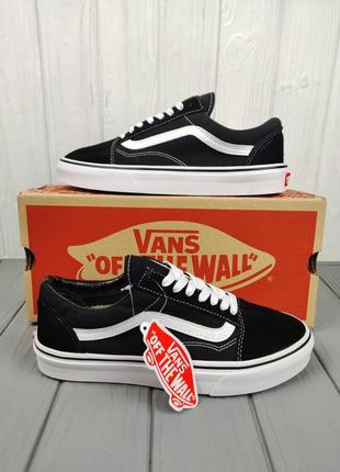 Мужские vans old skool black white3 фото