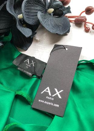 Новое облегающее атласное платье-футляр ax paris макси длины трендового зеленого цвета на бретелях9 фото