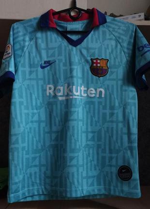 Третья голубая футбольная форма nike barcelona 2019/2020.  11-12р1 фото