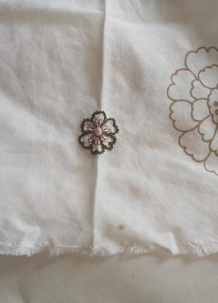 Спідниця юбка міді на запах вишивка sisley в стилі вінтаж9 фото
