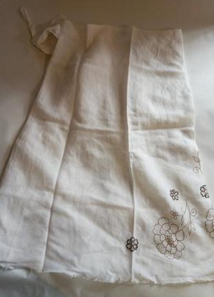 Спідниця юбка міді на запах вишивка sisley в стилі вінтаж2 фото