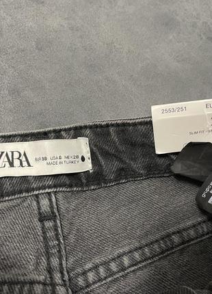 Джинси zara mid waist straight jeans8 фото