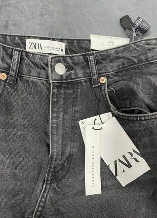 Джинси zara mid waist straight jeans7 фото