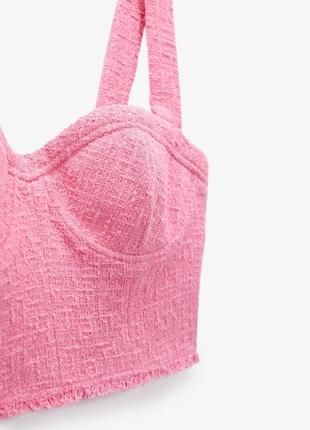 Твидовий топ zara xs, s