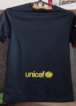 Детская черная футбольная футболка фк барселона 2013/2014.  10-12р2 фото