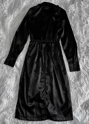 Черное сатиновое платье na-kd5 фото