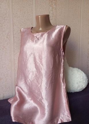 😍 нова! шикарна перлова блуза майка шовкова xl premium5 фото