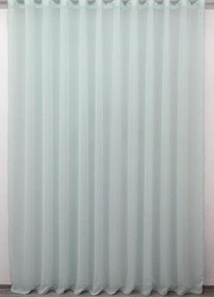 Тюль мікро-льон в вітальню, спальню. колір блакитний6 фото