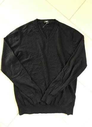 Пуловер шерстяной мужской стильный модный дорогой бренд uniqlo размер м3 фото
