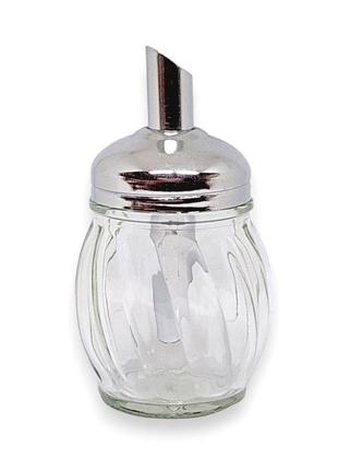 Сахарница с металлическим дозатором a-plus 1707 стеклянная 140 мл
