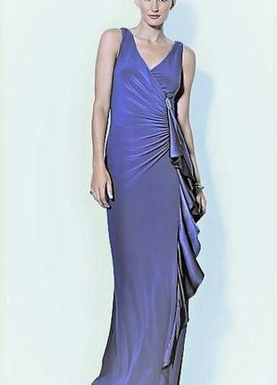 Ralph lauren  вечернее платье макси на запах с каскадным воланом "8" usa  на 46-484 фото