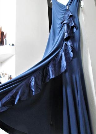 Ralph lauren вечернее платье макси на запах с каскадным воланом "8" usa на 46-48