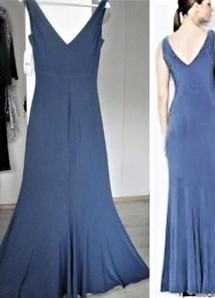 Ralph lauren вечернее платье макси на запах с каскадным воланом "8" usa на 46-48