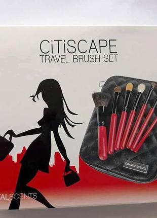 Набор кистей для макияжа coastal scents citiscape travel brush set - 7 pcs