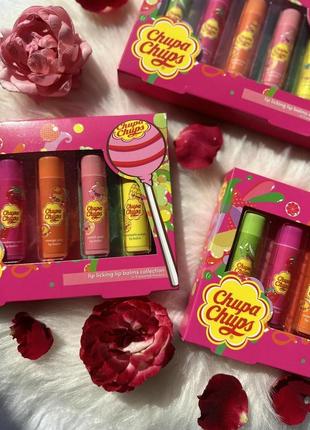 Набір бальзамів для губ від chupa chups 5 шт