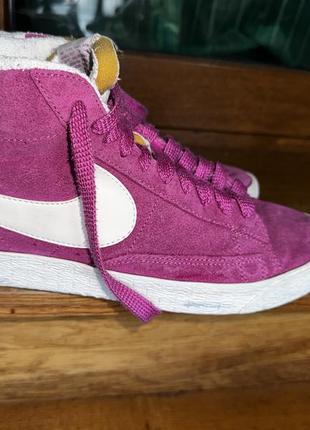 Nike blazer mid suede vintage 518171, жіночі високі кросівки5 фото