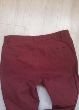 Бардовые брюки брюки мужские burton menswear3 фото