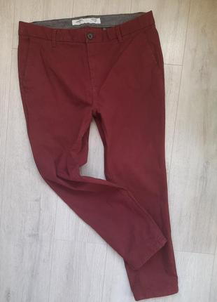 Бардовые брюки брюки мужские burton menswear1 фото