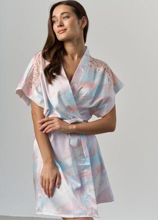 Халат жіночий атласний 92211 розмір s, m, l, xl