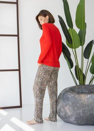 Пижама женская со штанами leopard 99041 размер s, l, xl2 фото
