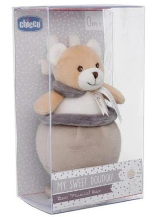 Игрушка-подвеска chicco музыкальная ведмежа doudou (09618.00)4 фото